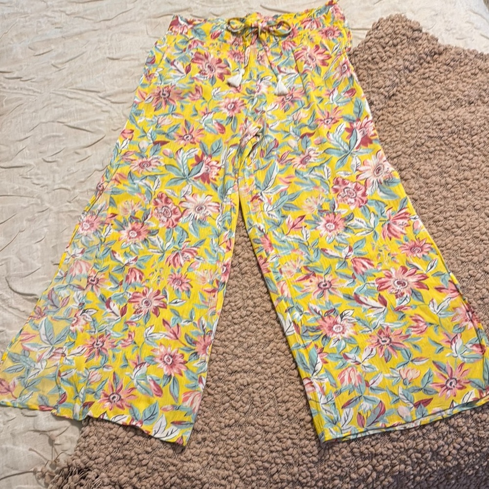 Floral Wide-Leg Pants